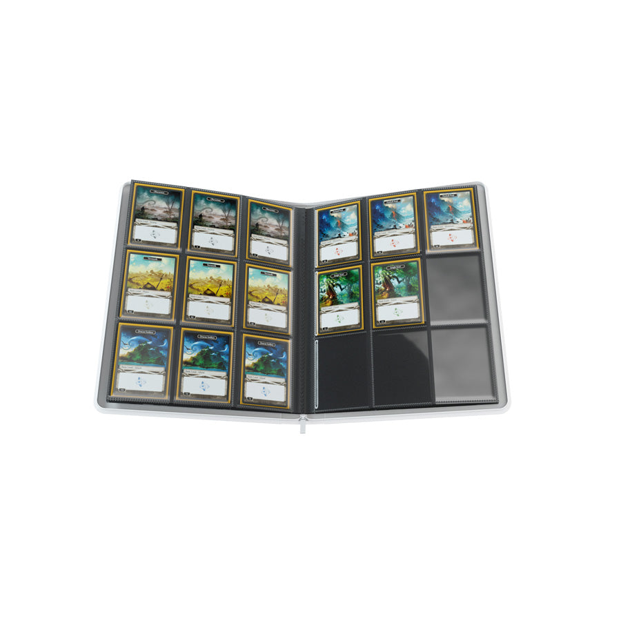 GameGenic Zip-Up Album 18 Pocket Binder - White (9 pockets per page) - Duel Kingdom