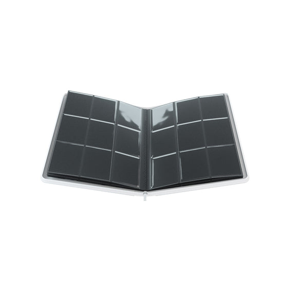 GameGenic Zip-Up Album 18 Pocket Binder - White (9 pockets per page) - Duel Kingdom