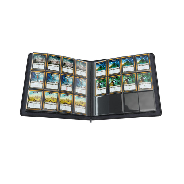GameGenic Zip-Up Album 24 Pocket Binder - Black (12 pockets per page) - Duel Kingdom