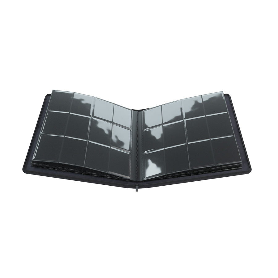 GameGenic Zip-Up Album 24 Pocket Binder - Black (12 pockets per page) - Duel Kingdom