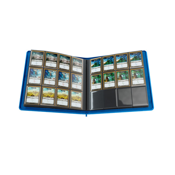GameGenic Zip-Up Album 24 Pocket Binder - Blue (12 pockets per page) - Duel Kingdom