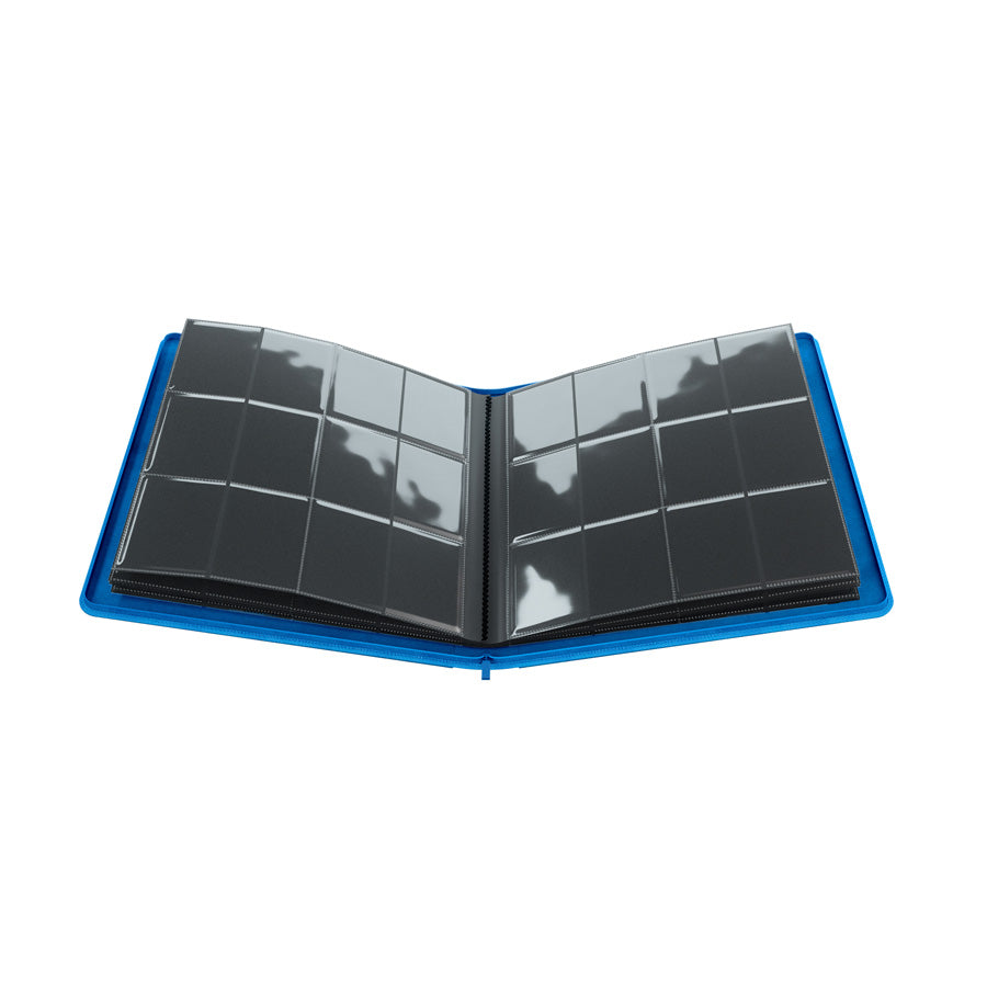GameGenic Zip-Up Album 24 Pocket Binder - Blue (12 pockets per page) - Duel Kingdom