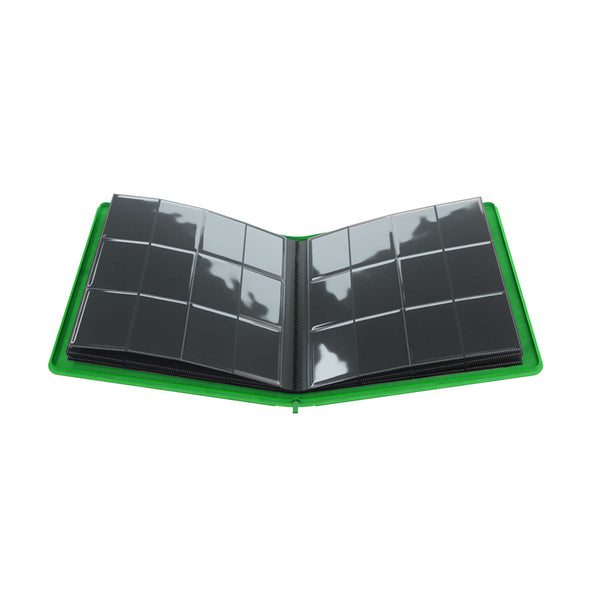 GameGenic Zip-Up Album 24 Pocket Binder - Green (12 pockets per page) - Duel Kingdom