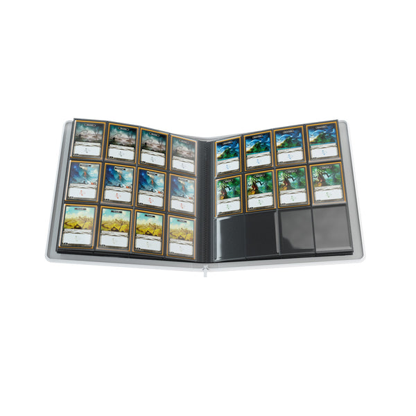 GameGenic Zip-Up Album 24 Pocket Binder - White (12 pockets per page) - Duel Kingdom