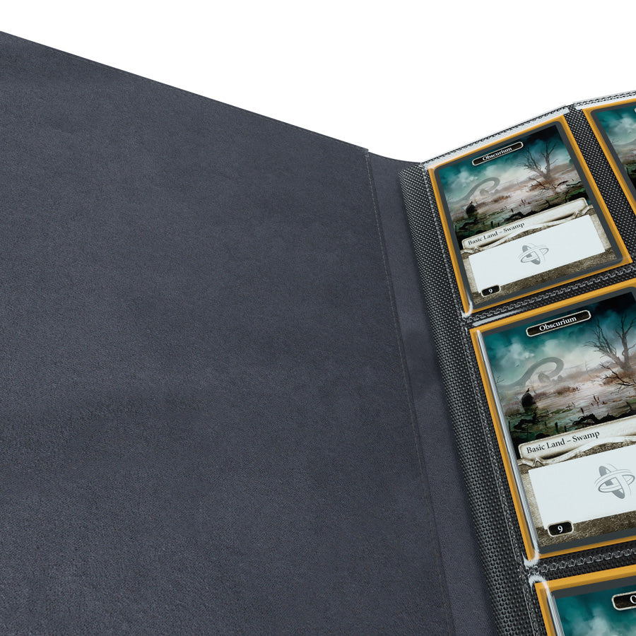 GameGenic Prime Album 24 Pocket Binder - Black (12 pockets per page) - Duel Kingdom