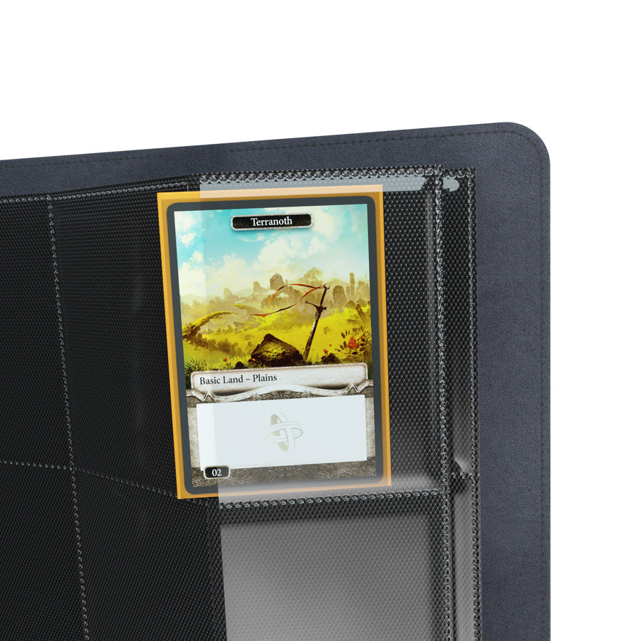 GameGenic Prime Album 24 Pocket Binder - Black (12 pockets per page) - Duel Kingdom