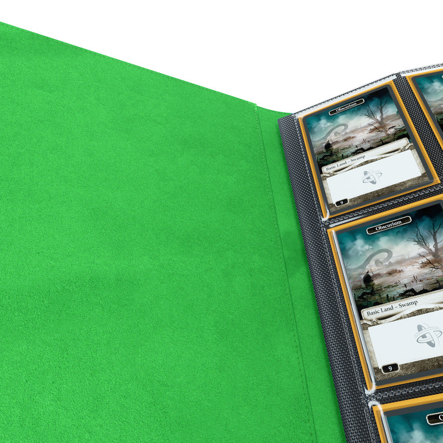 GameGenic Prime Album 24 Pocket Binder - Green (12 pockets per page) - Duel Kingdom