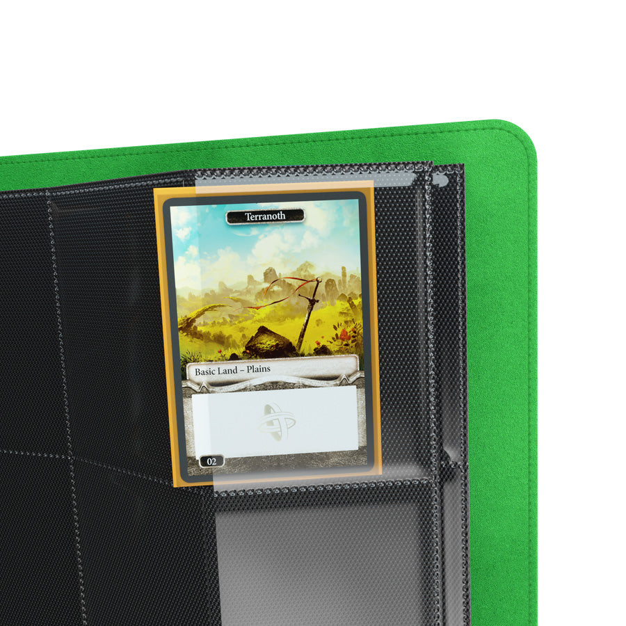 GameGenic Prime Album 18 Pocket Binder - Green (9 pockets per page) - Duel Kingdom