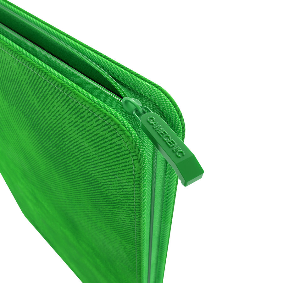 GameGenic Zip-Up Album 24 Pocket Binder - Green (12 pockets per page) - Duel Kingdom