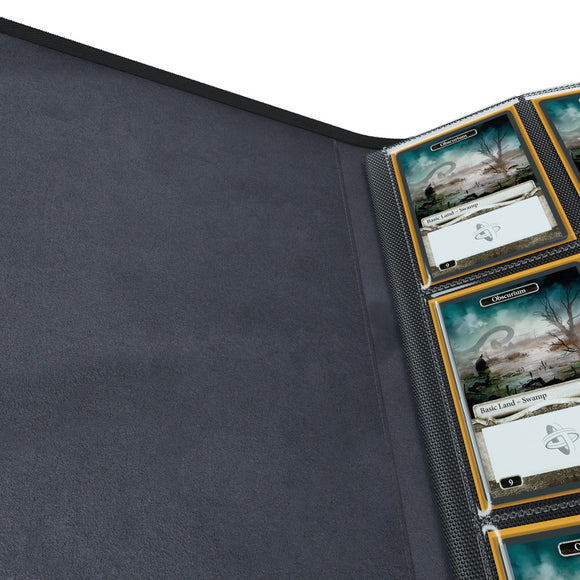 GameGenic Zip-Up Album 18 Pocket Binder - Black (9 pockets per page) - Duel Kingdom