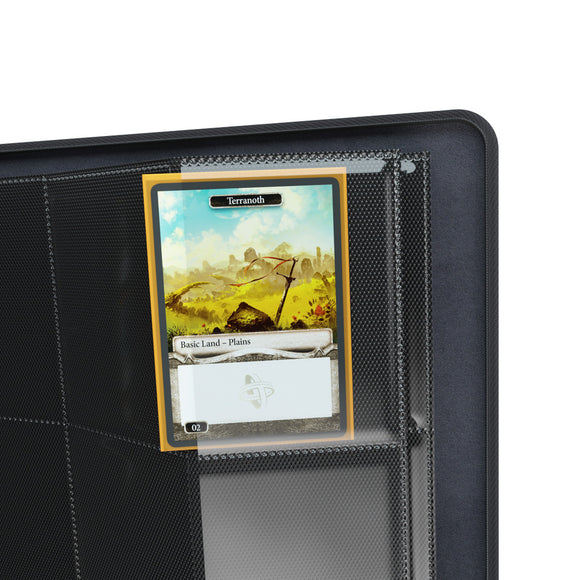 GameGenic Zip-Up Album 24 Pocket Binder - Black (12 pockets per page) - Duel Kingdom