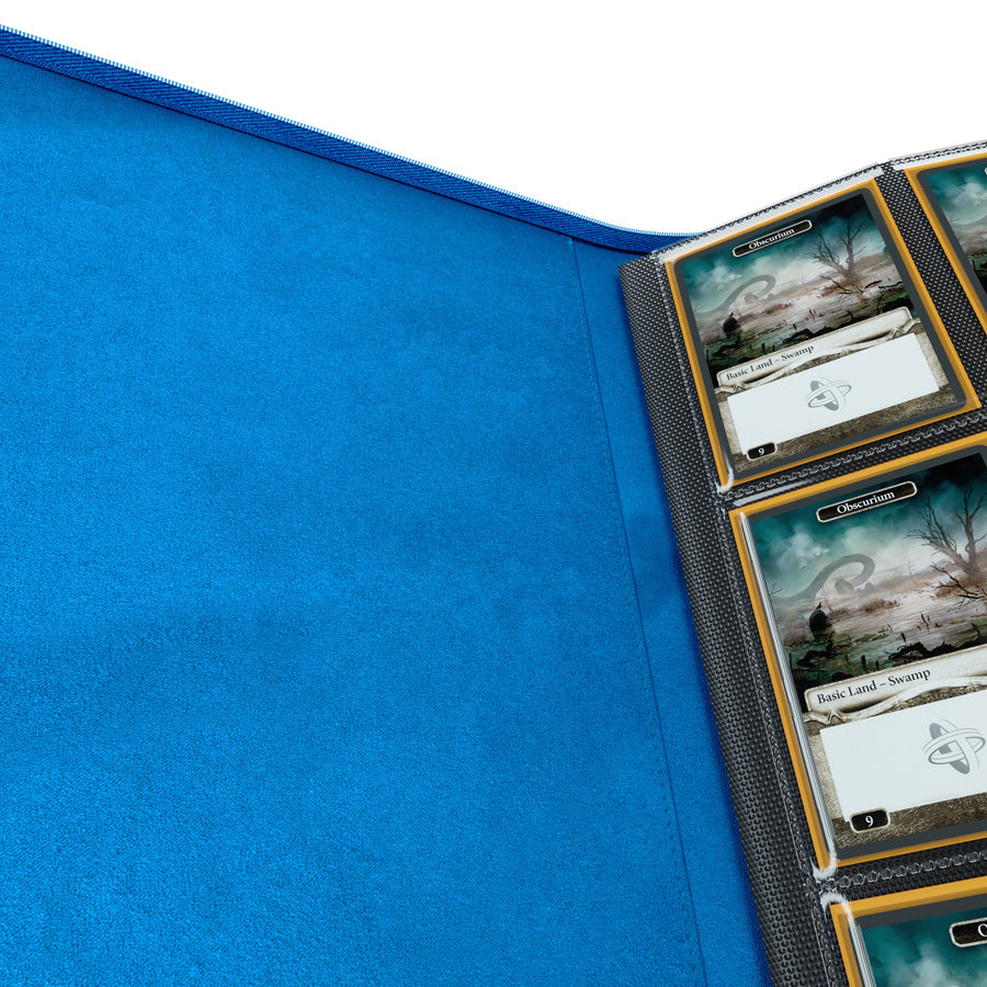 GameGenic Zip-Up Album 24 Pocket Binder - Blue (12 pockets per page) - Duel Kingdom