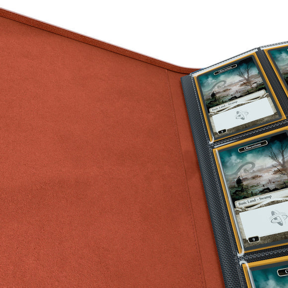 GameGenic Zip-Up Album 18 Pocket Binder - Red (9 pockets per page) - Duel Kingdom