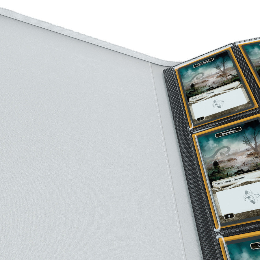 GameGenic Zip-Up Album 18 Pocket Binder - White (9 pockets per page) - Duel Kingdom