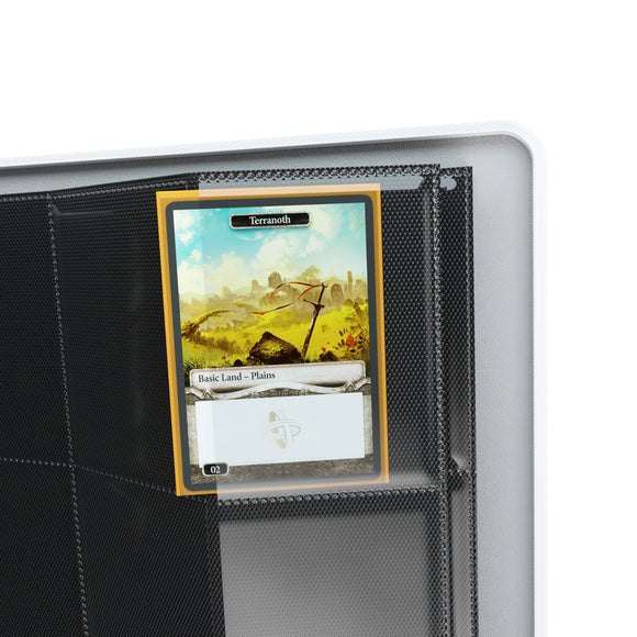 GameGenic Zip-Up Album 18 Pocket Binder - White (9 pockets per page) - Duel Kingdom