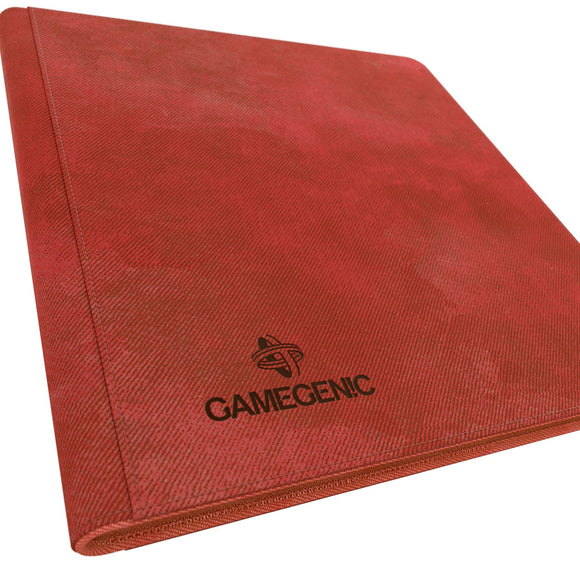GameGenic Zip-Up Album 24 Pocket Binder - Red (12 pockets per page) - Duel Kingdom
