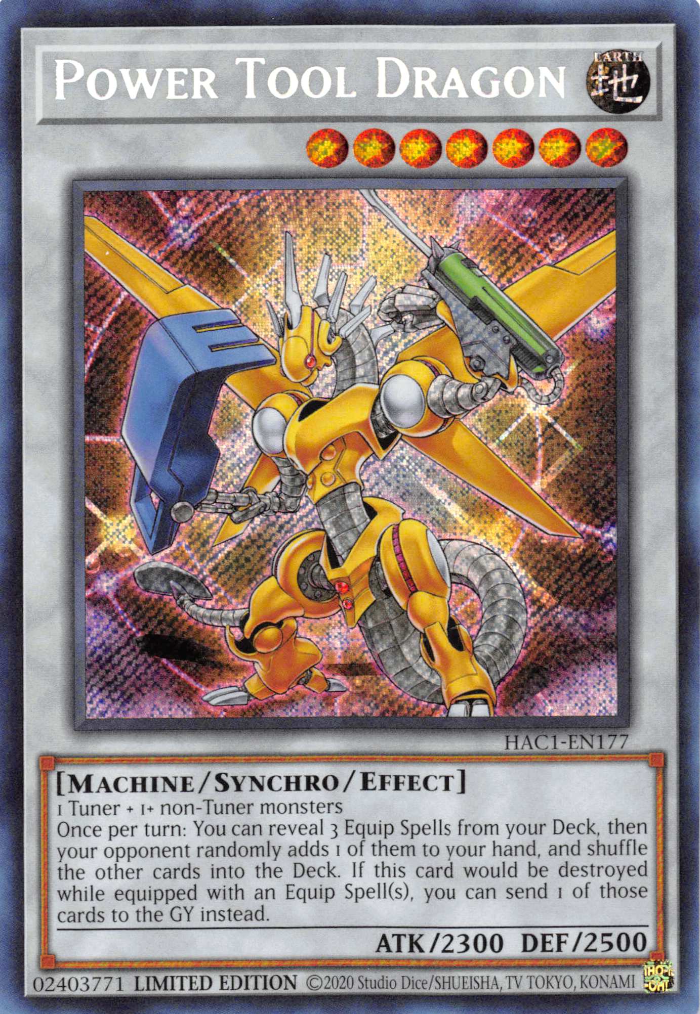 Power Tool Dragon [HAC1-EN177] Secret Rare