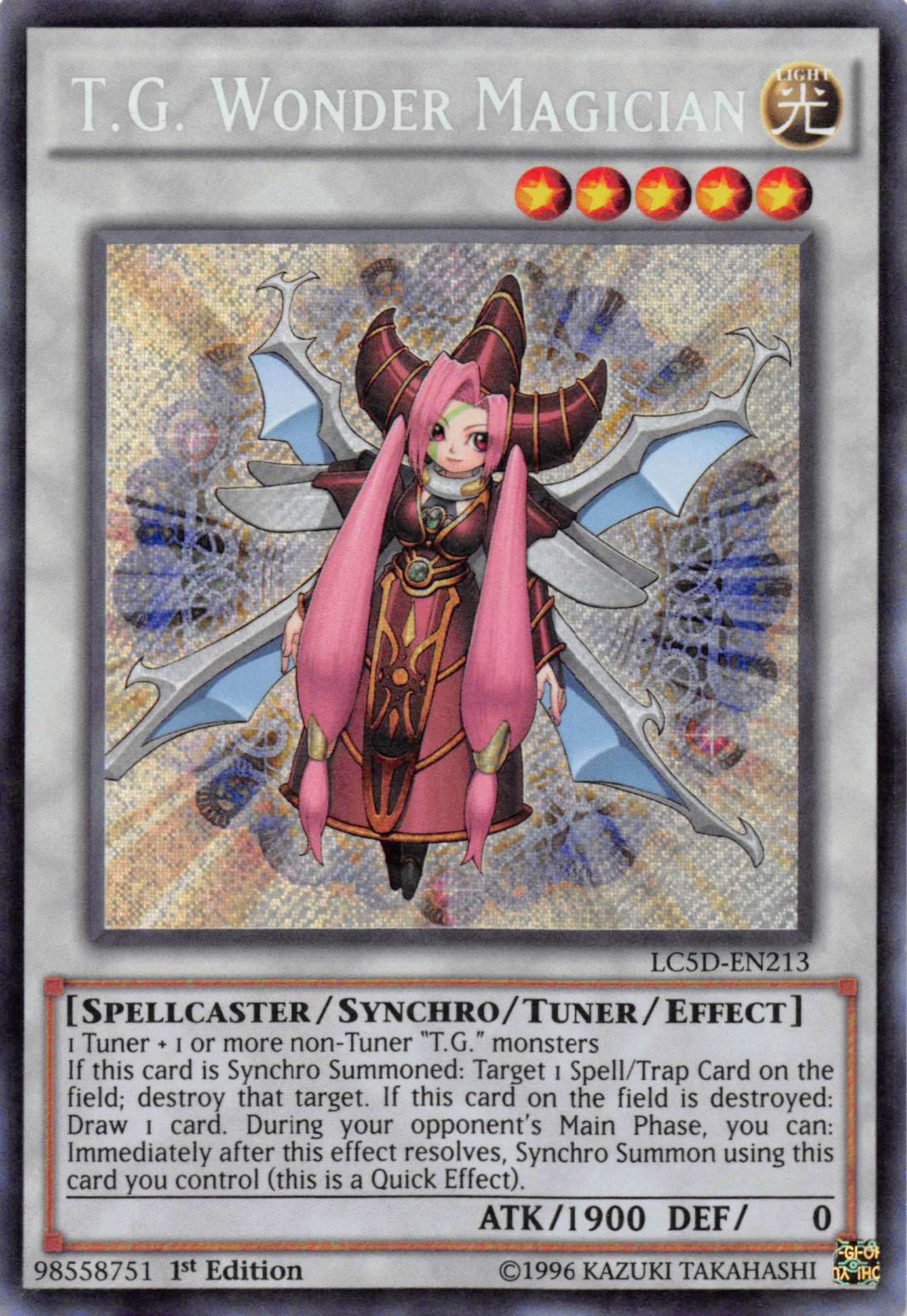 T.G. Wonder Magician [LC5D-EN213] Secret Rare