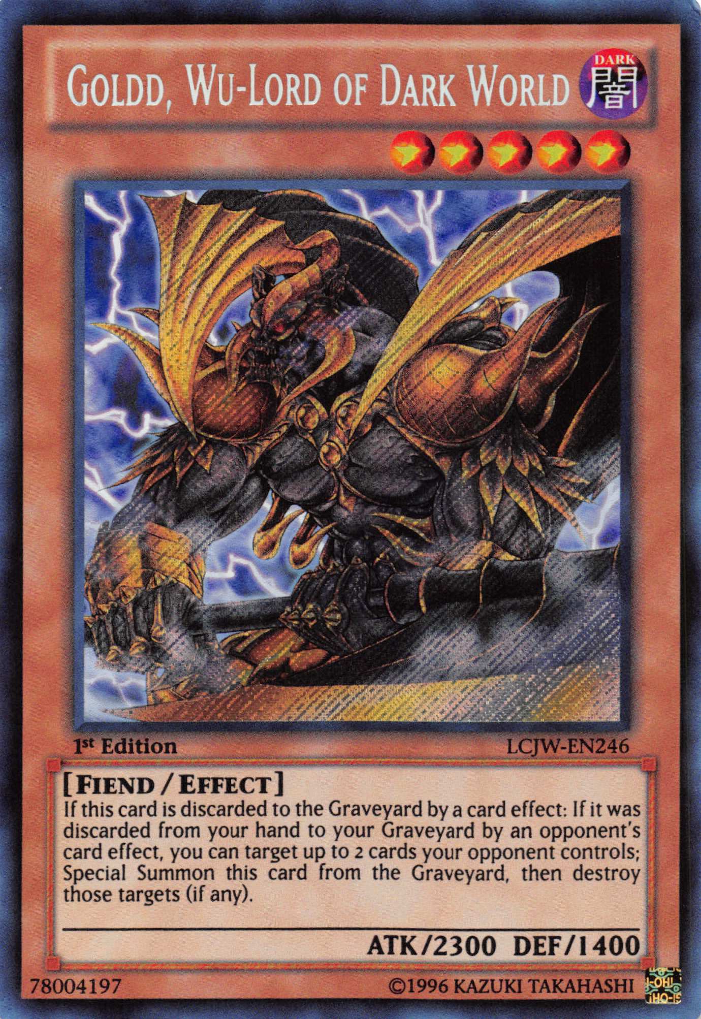 Goldd, Wu-Lord of Dark World [LCJW-EN246] Secret Rare