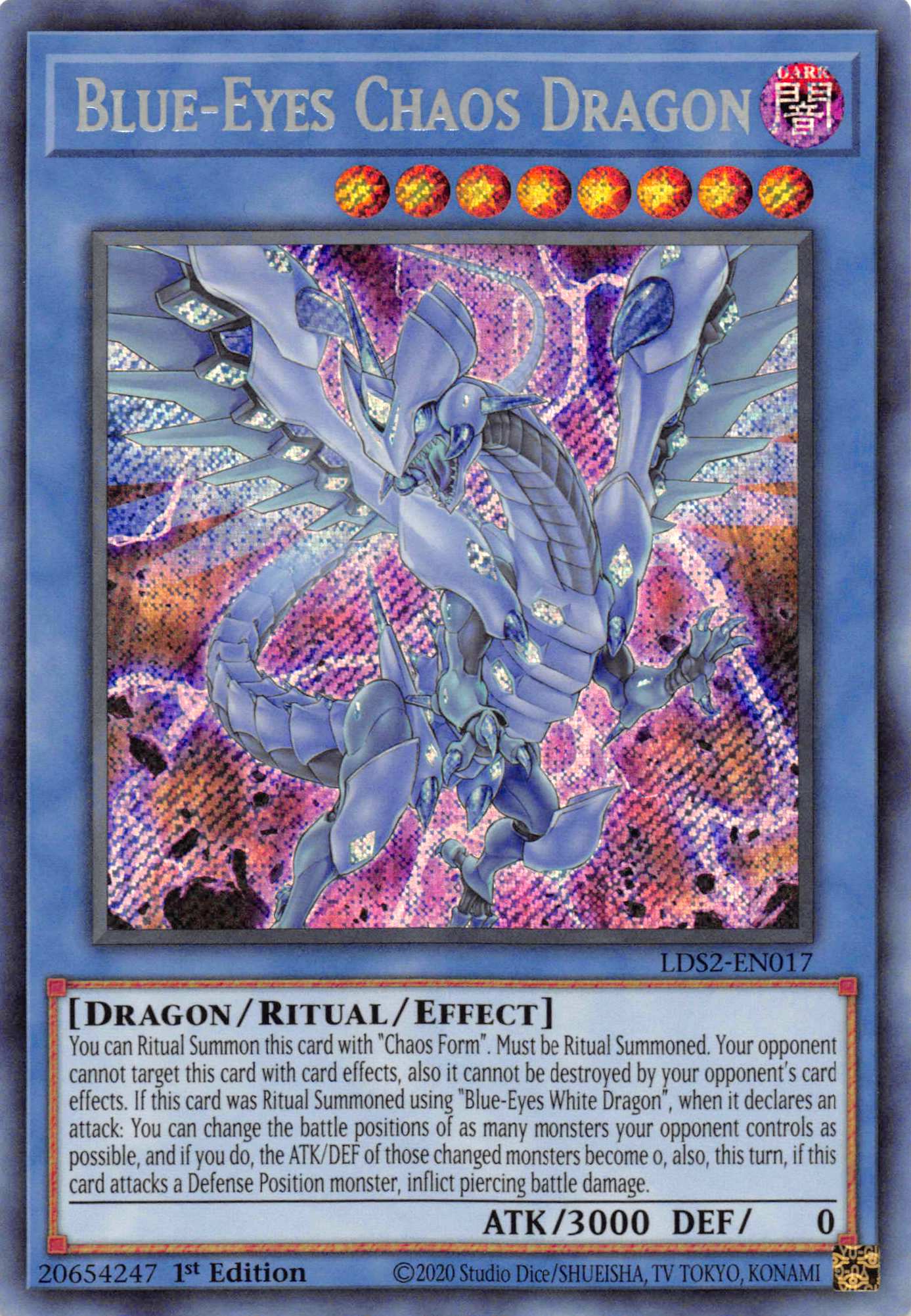 Blue-Eyes Chaos Dragon [LDS2-EN017] Secret Rare