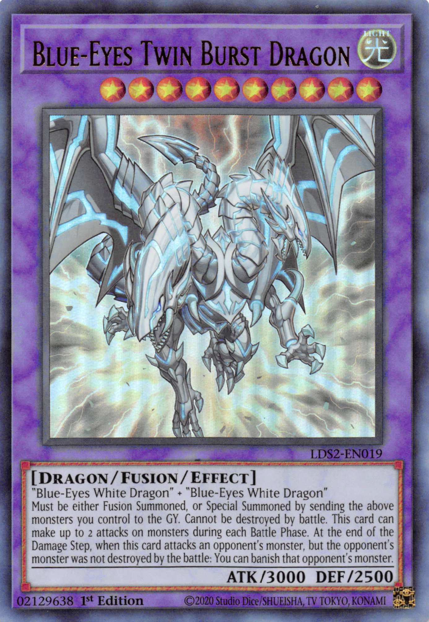 Blue-Eyes Twin Burst Dragon [LDS2-EN019] Ultra Rare