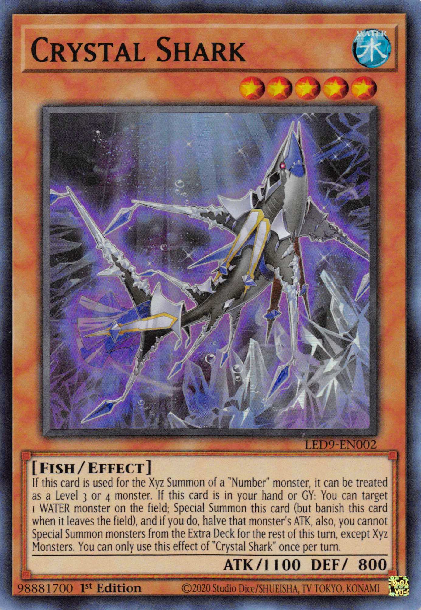 Crystal Shark [LED9-EN002] Super Rare