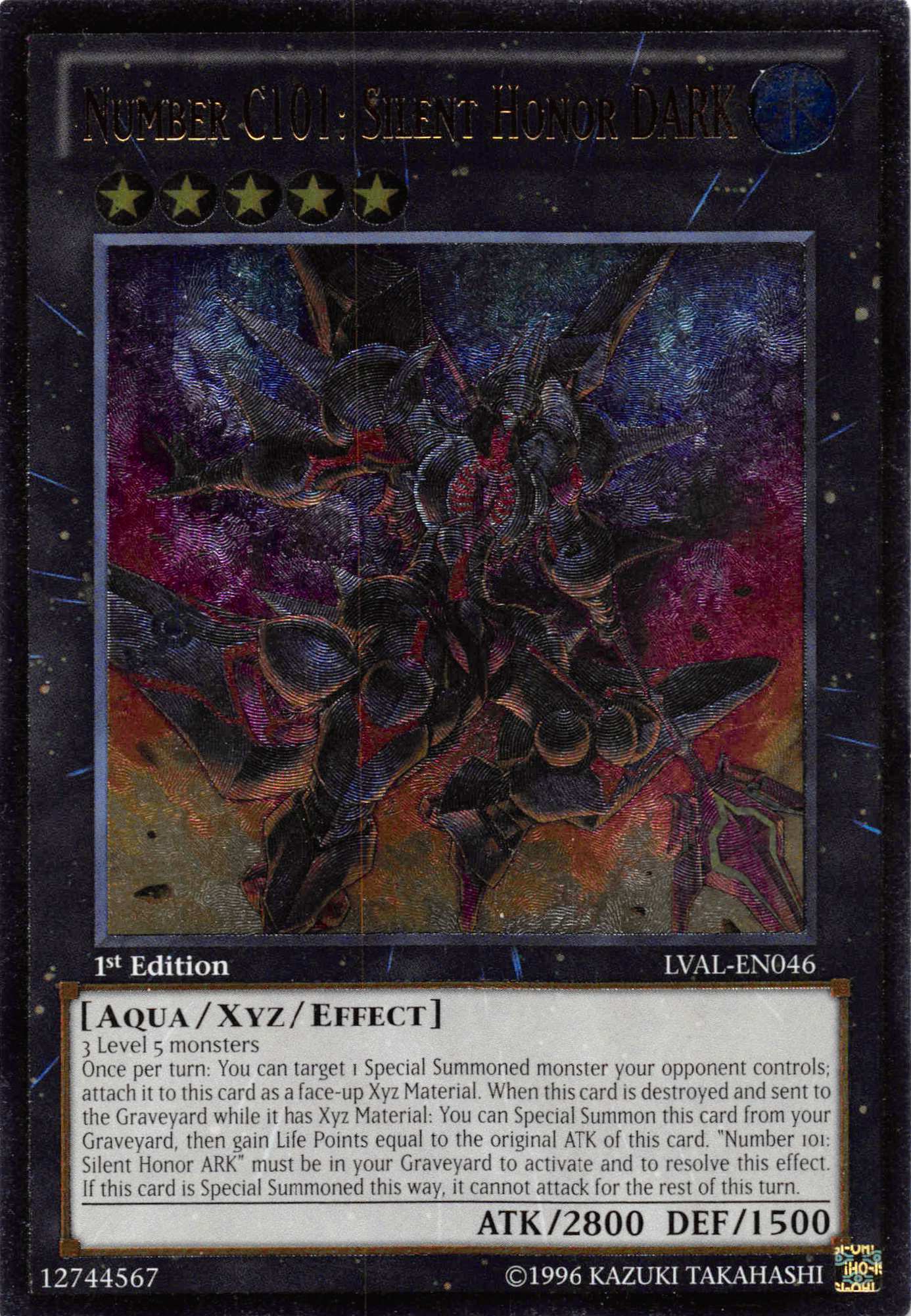 Number C101: Silent Honor DARK [LVAL-EN046] Ultimate Rare