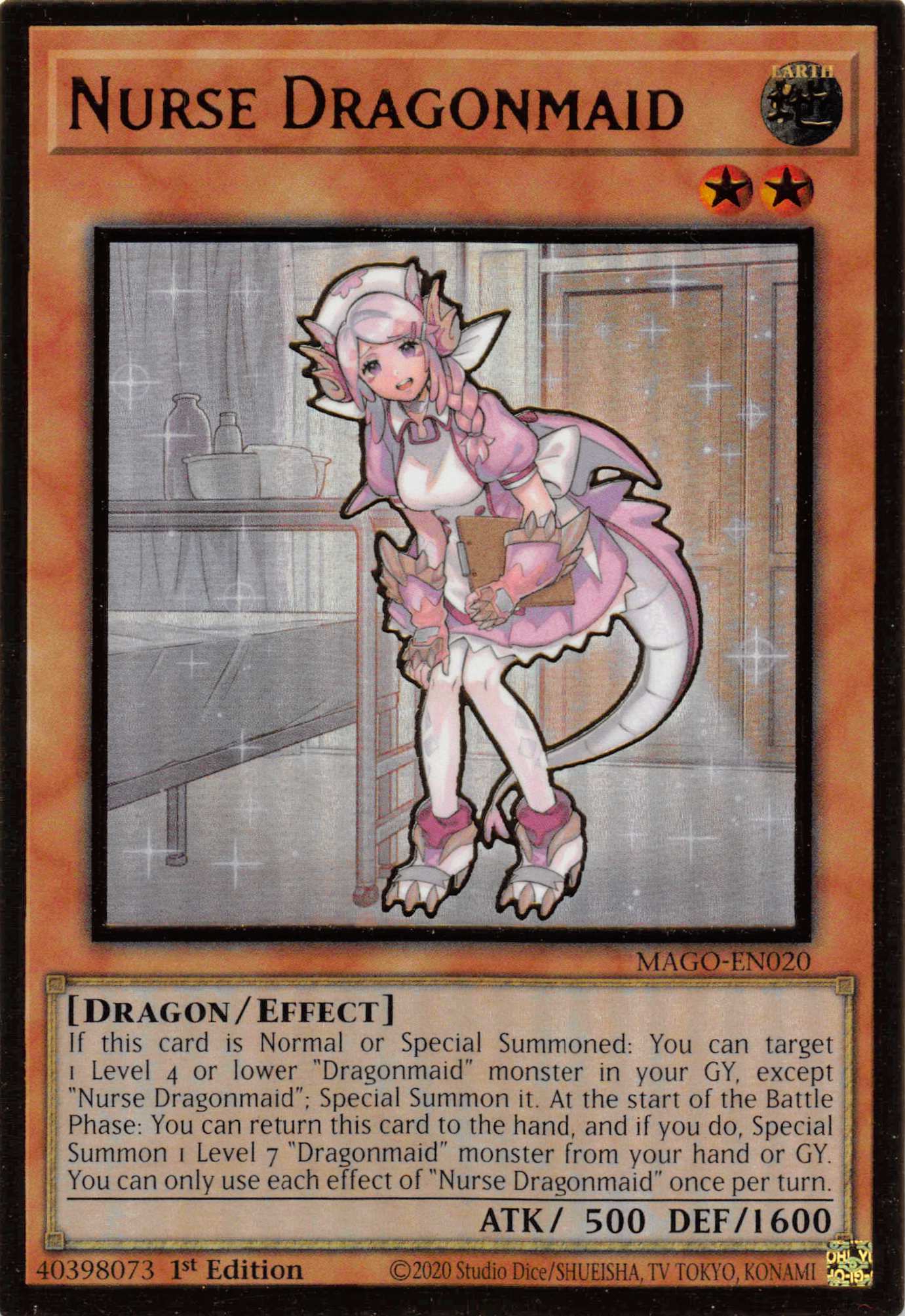 Nurse Dragonmaid [MAGO-EN020] Gold Rare
