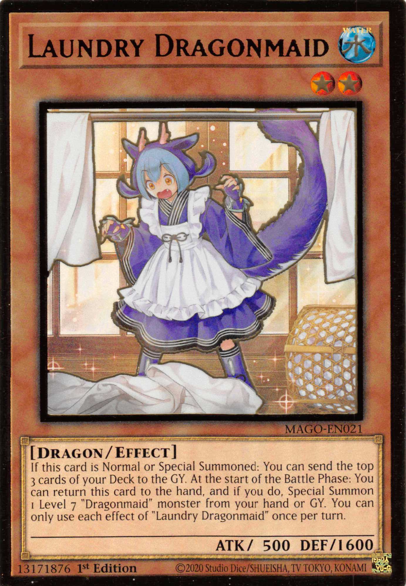Laundry Dragonmaid [MAGO-EN021] Gold Rare