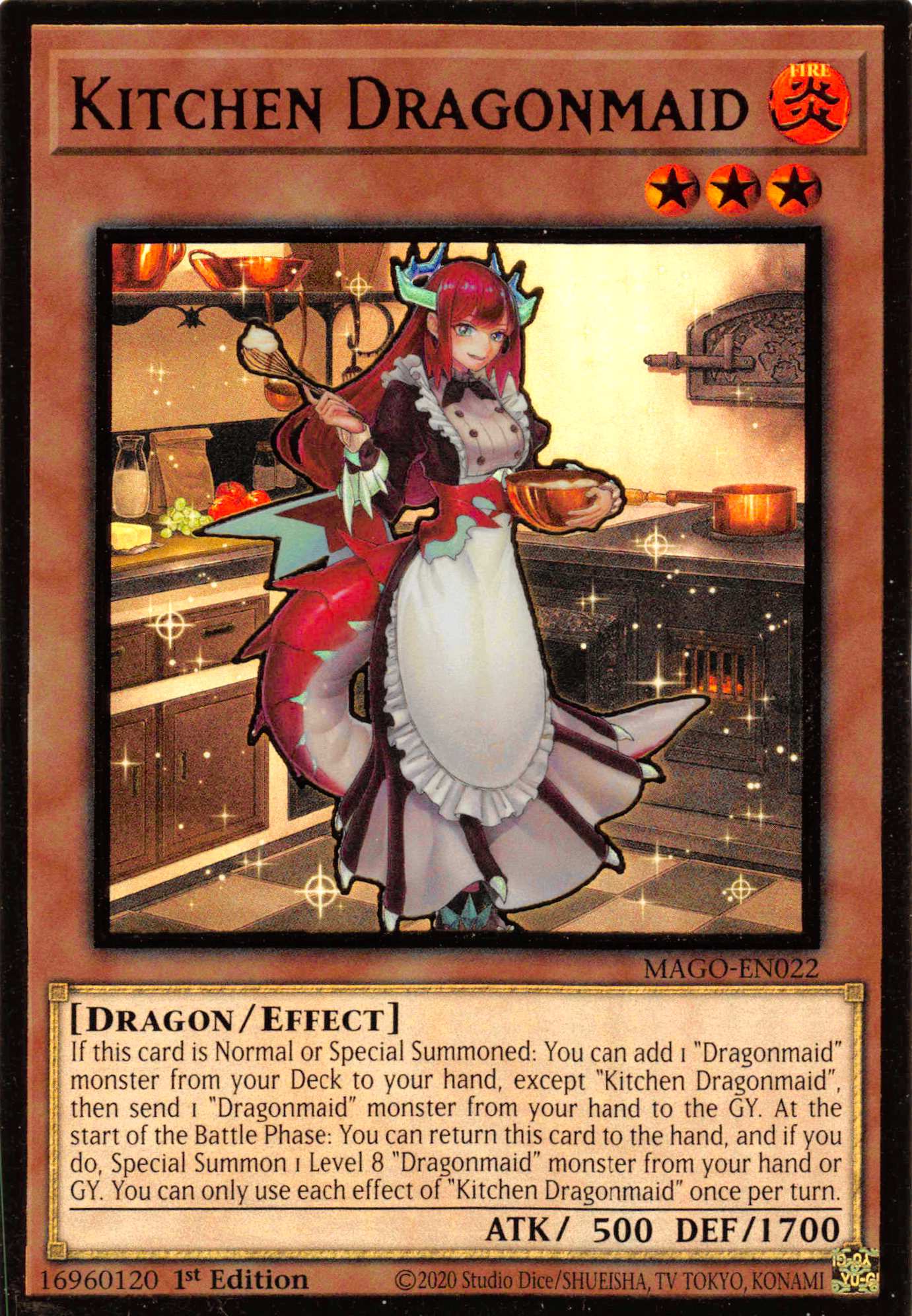 Kitchen Dragonmaid [MAGO-EN022] Gold Rare