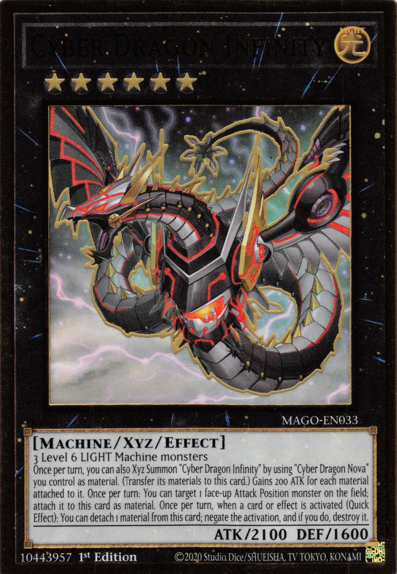 Cyber Dragon Infinity (Alternate Art) [MAGO-EN033] Gold Rare