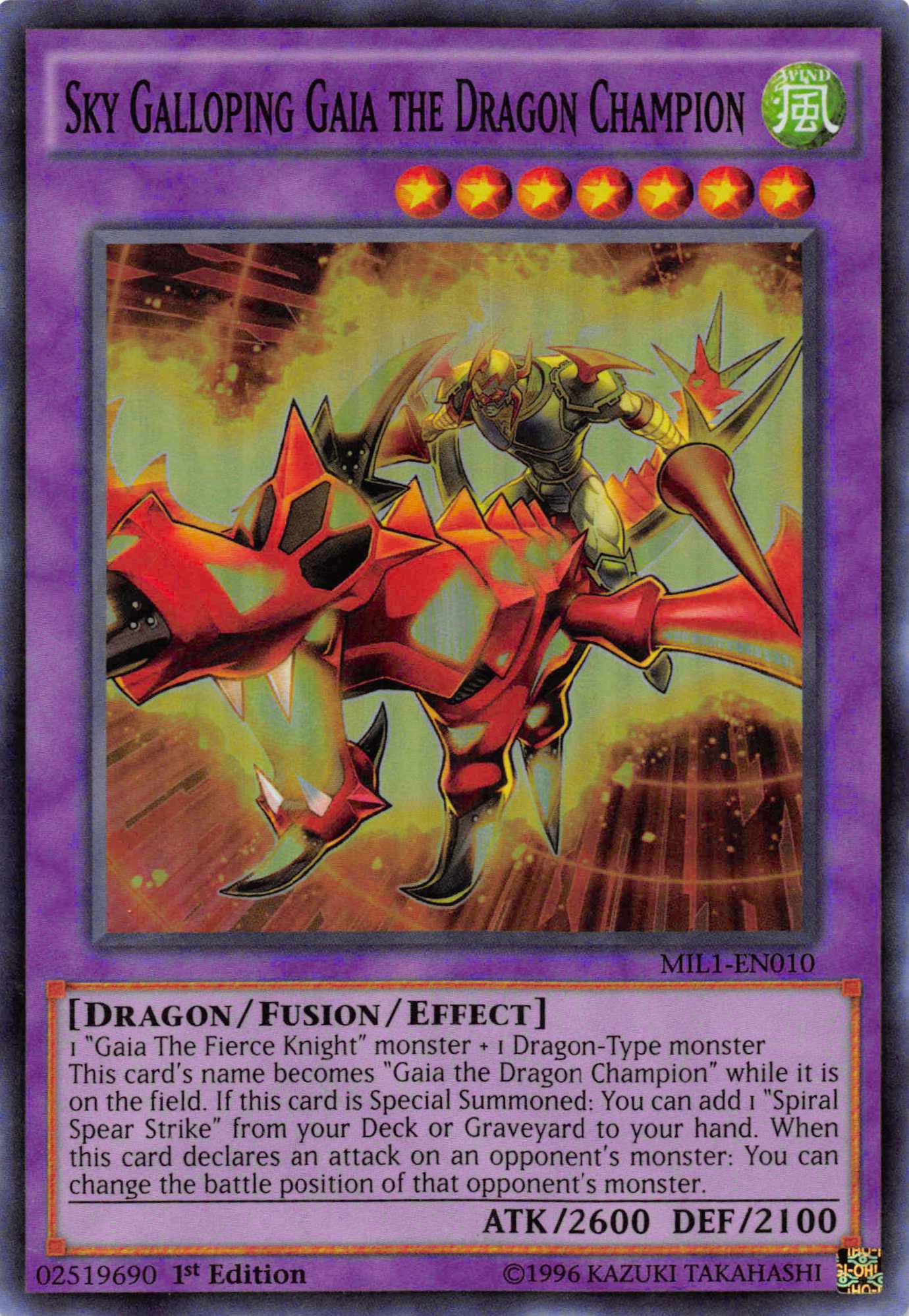 Sky Galloping Gaia the Dragon Champion [MIL1-EN010] Super Rare