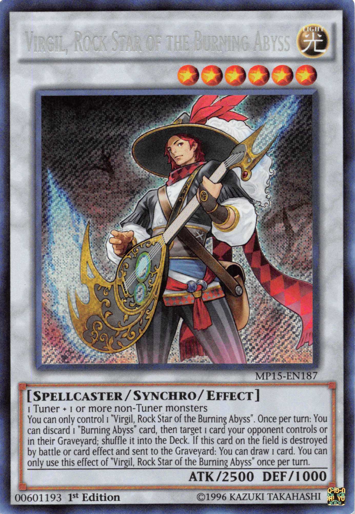 Virgil, Rock Star of the Burning Abyss [MP15-EN187] Secret Rare