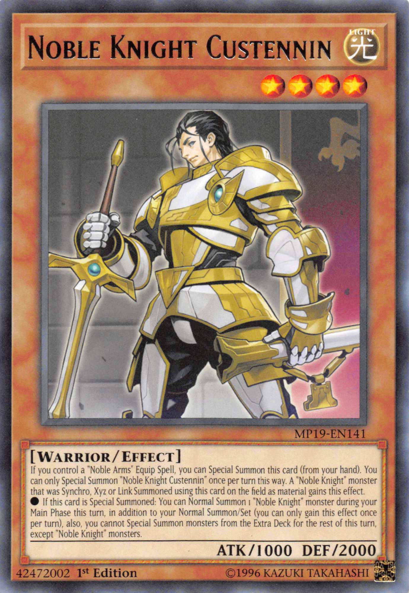 Noble Knight Custennin [MP19-EN141] Rare