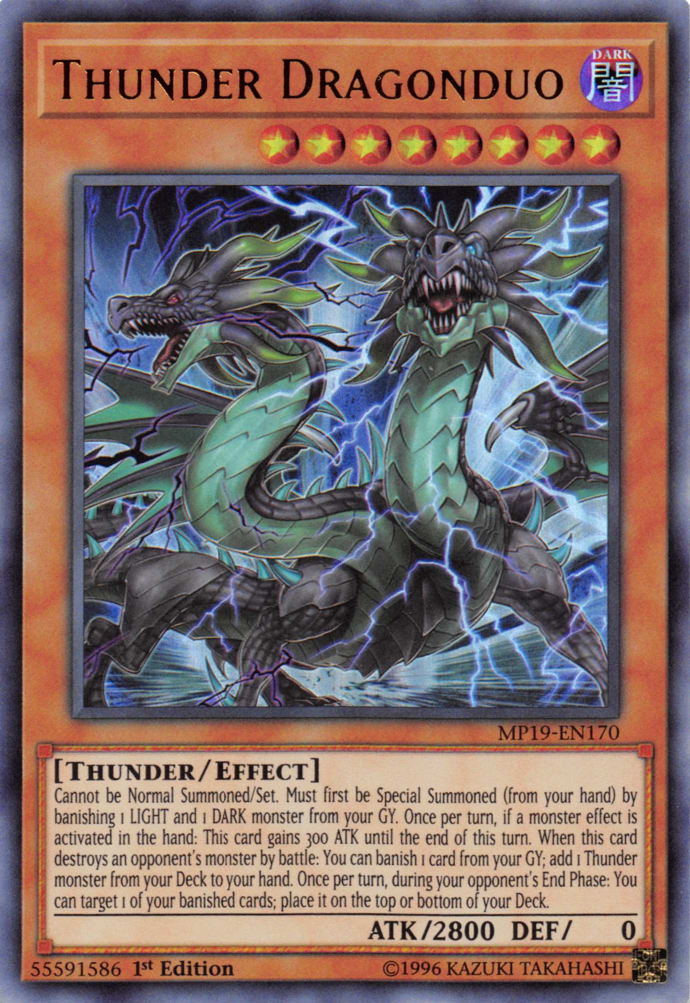 Thunder Dragonduo [MP19-EN170] Ultra Rare