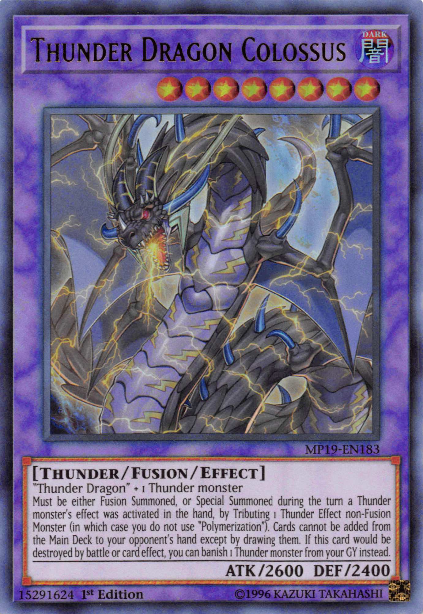 Thunder Dragon Colossus [MP19-EN183] Ultra Rare