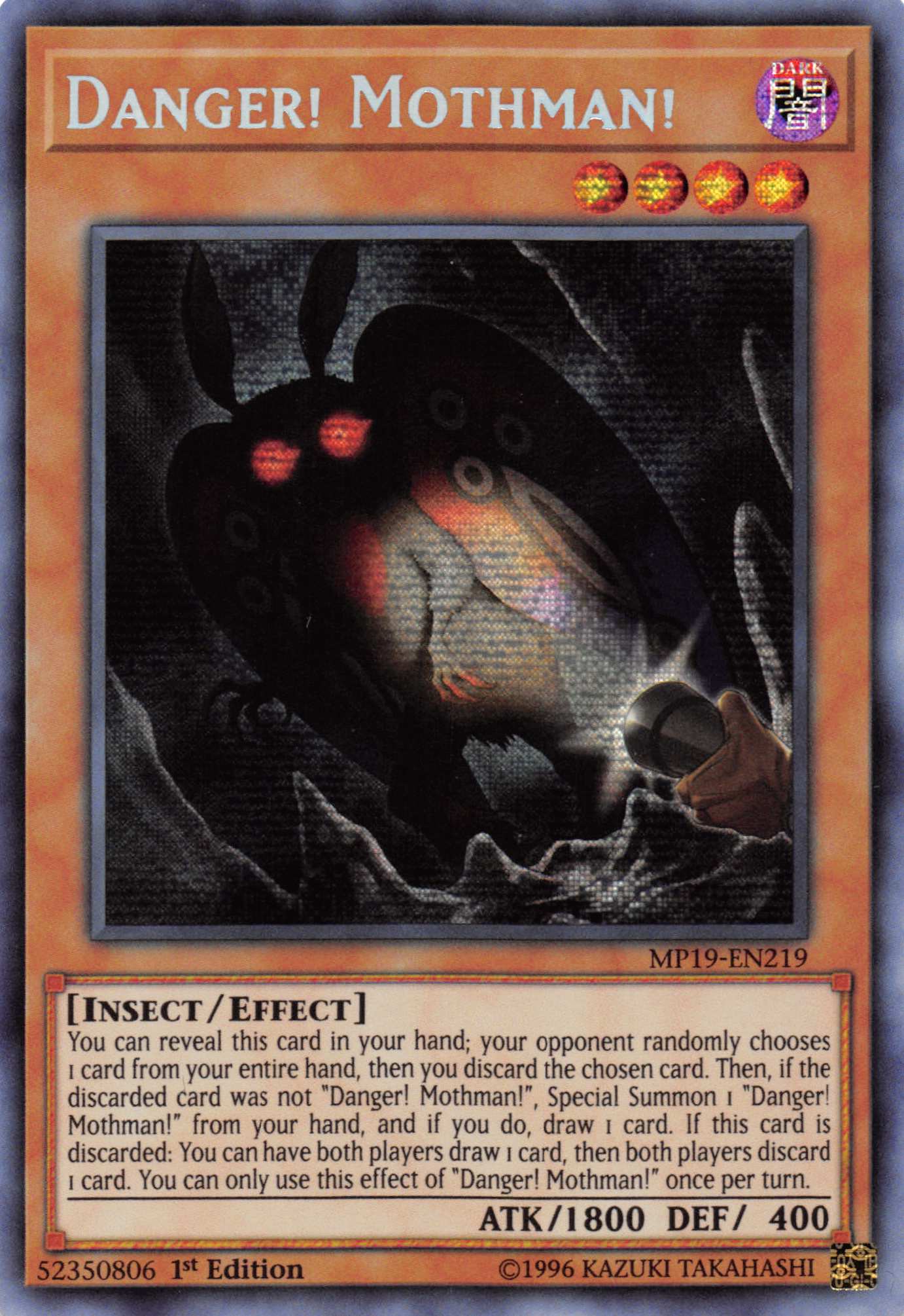 Danger! Mothman! [MP19-EN219] Prismatic Secret Rare