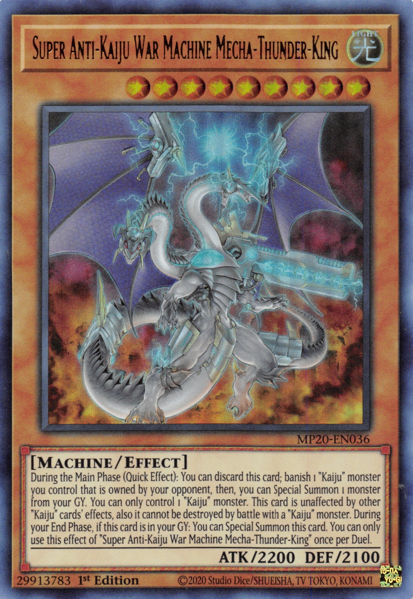 Super Anti-Kaiju War Machine Mecha-Thunder-King [MP20-EN036] Ultra Rare