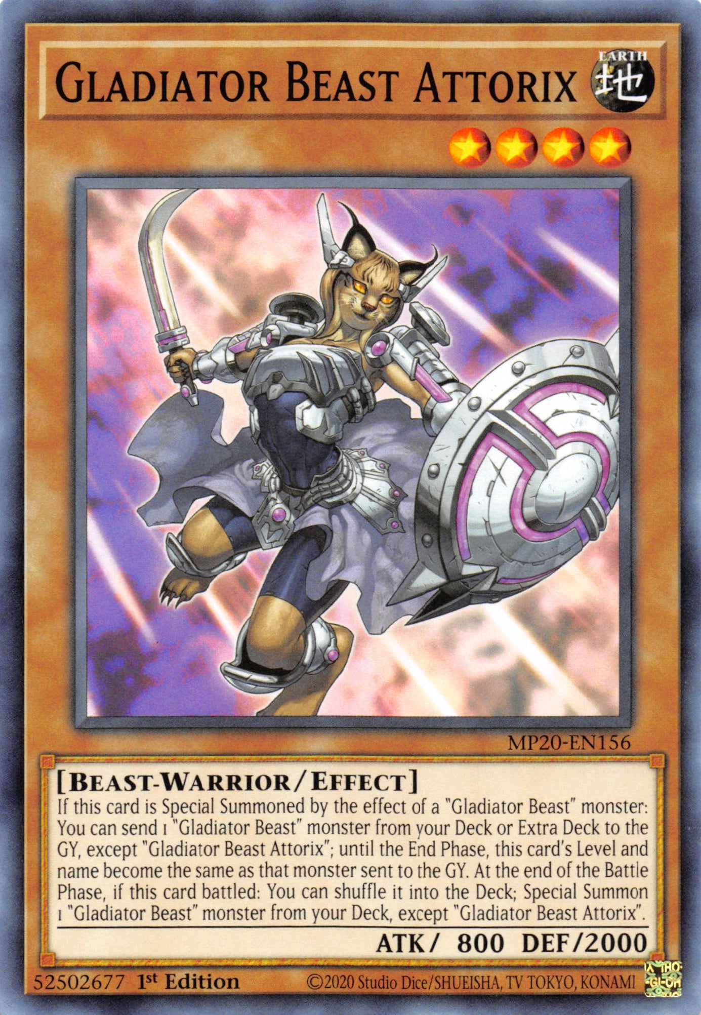 Gladiator Beast Attorix [MP20-EN156] Common