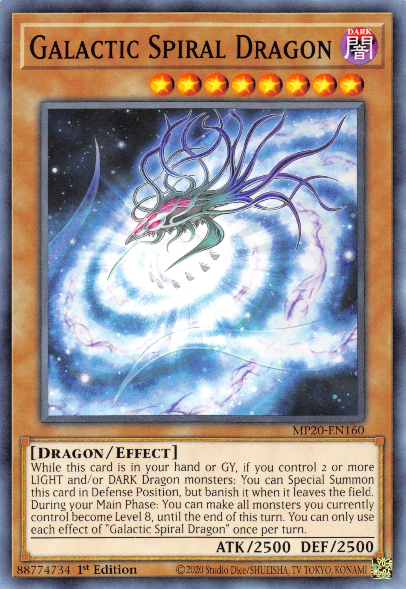Galactic Spiral Dragon [MP20-EN160] Common