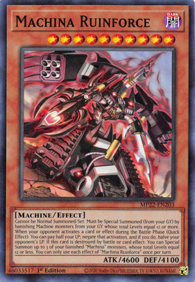 Machina Ruinforce [MP22-EN203] Super Rare