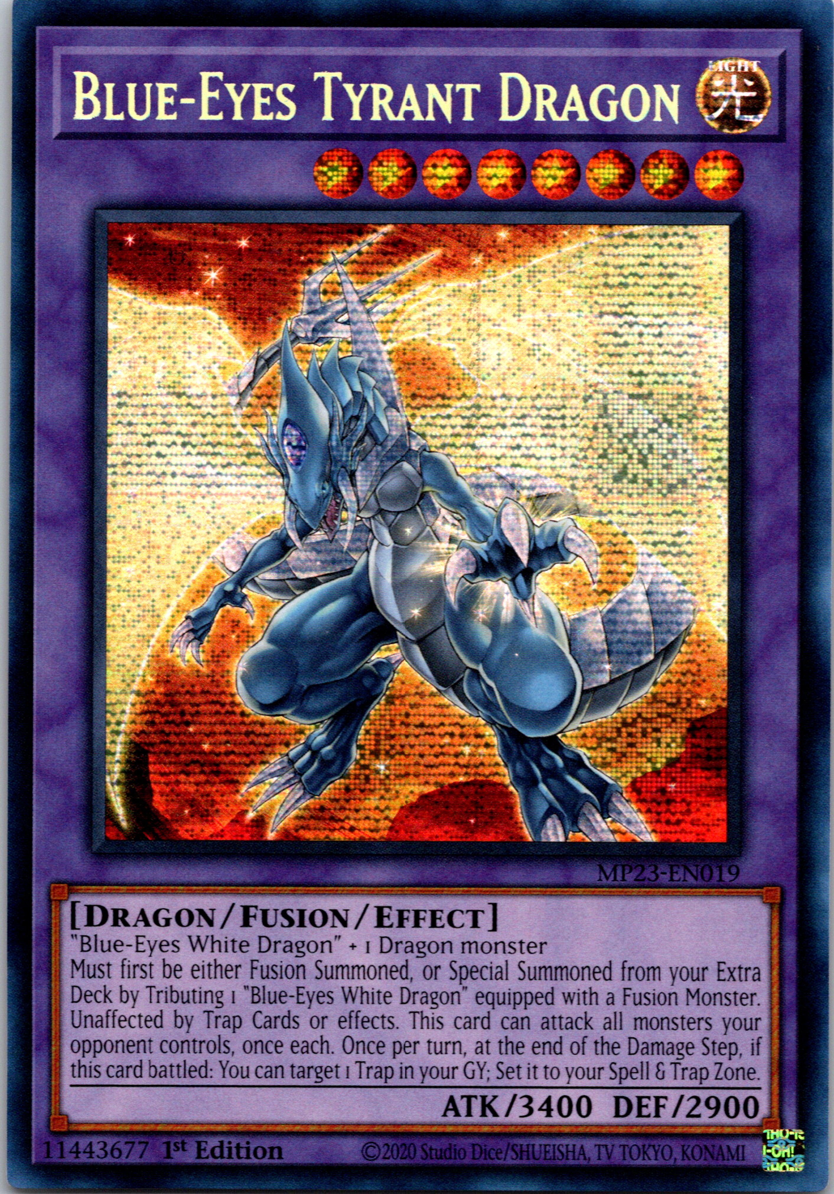 Blue-Eyes Tyrant Dragon [MP23-EN019] Prismatic Secret Rare