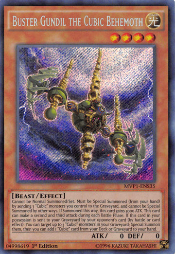 Buster Gundil the Cubic Behemoth [MVP1-ENS35] Secret Rare