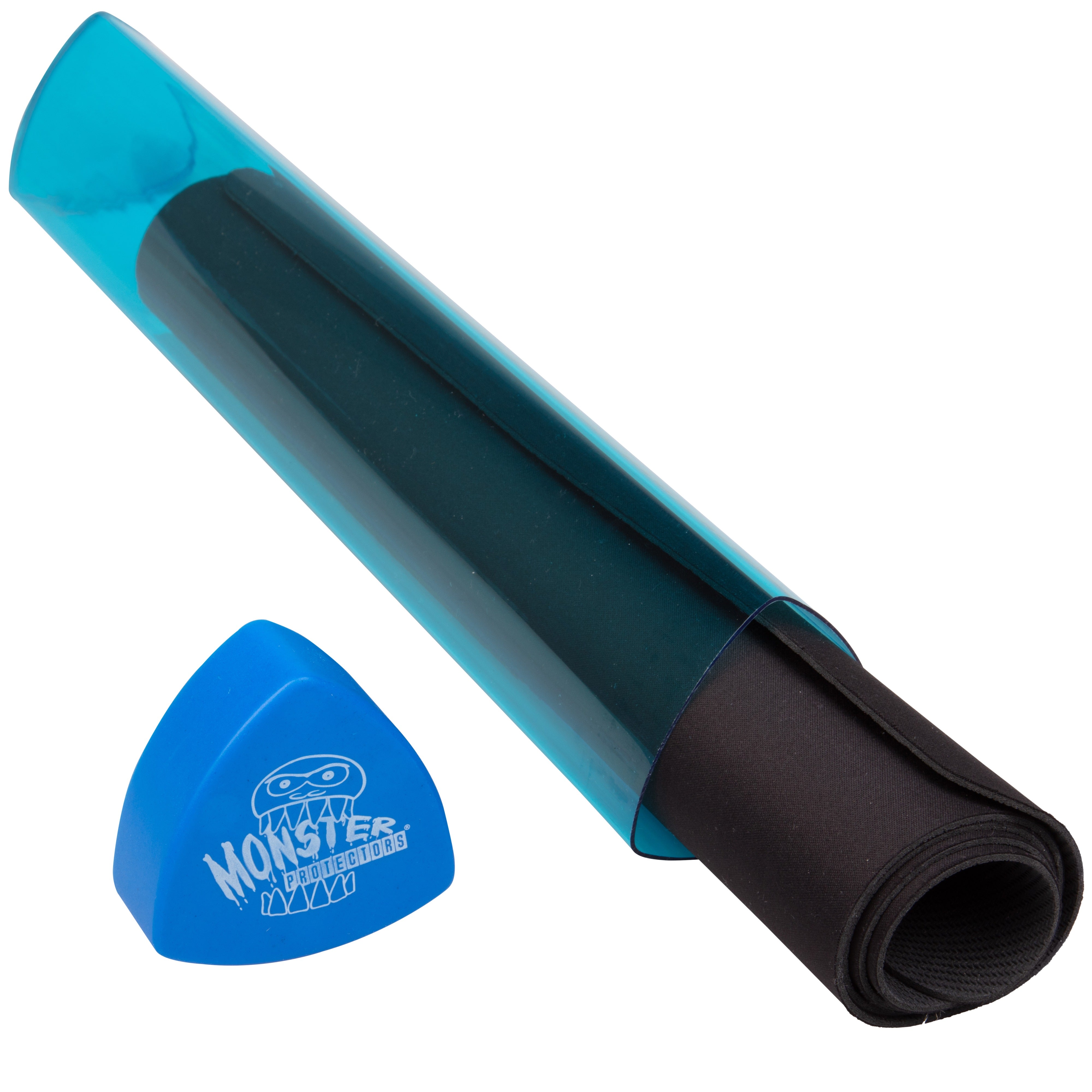 Monster Translucent Blue Prism Shaped Playmat Tube - Duel Kingdom