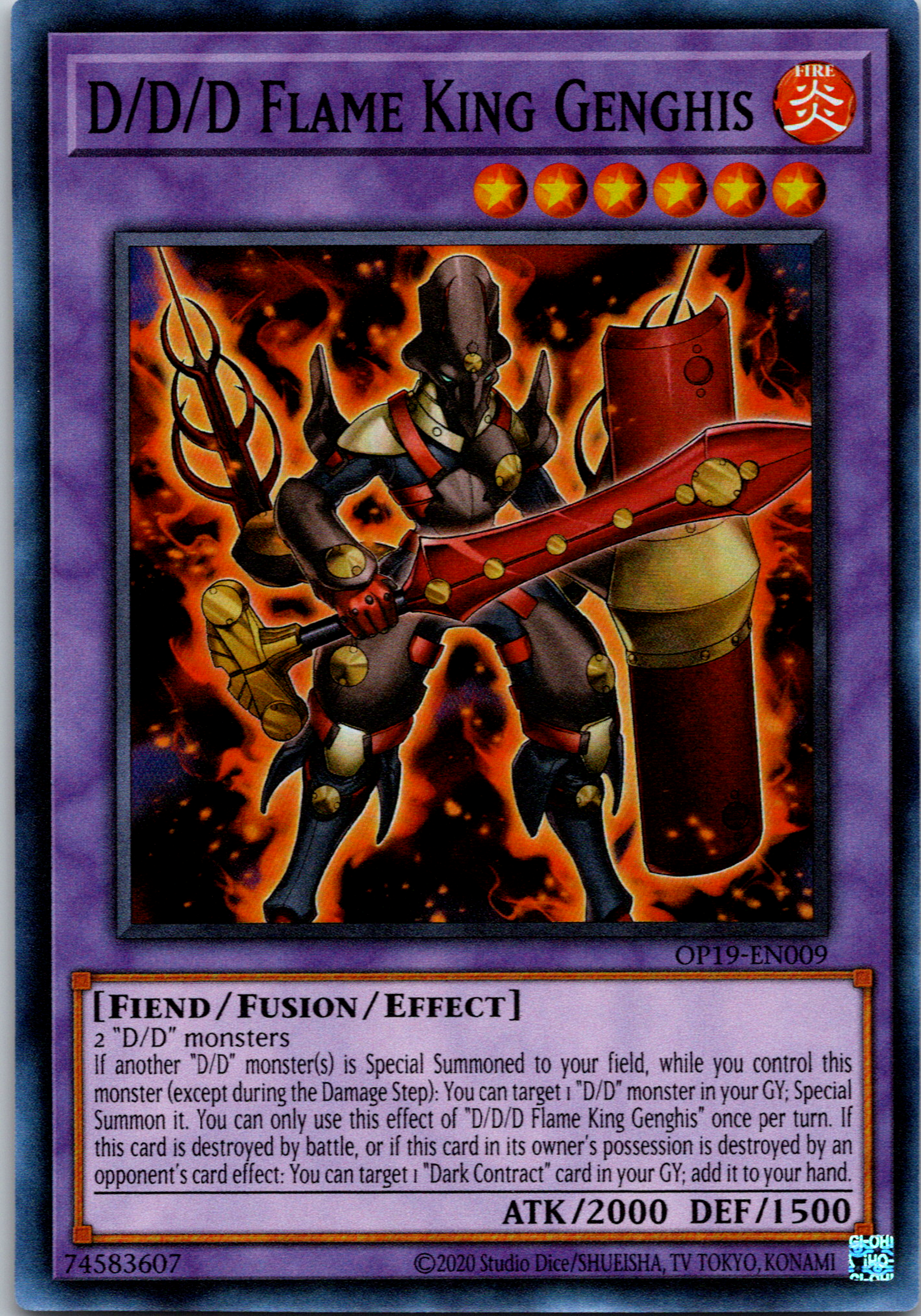 D/D/D Flame King Genghis [OP19-EN009] Super Rare