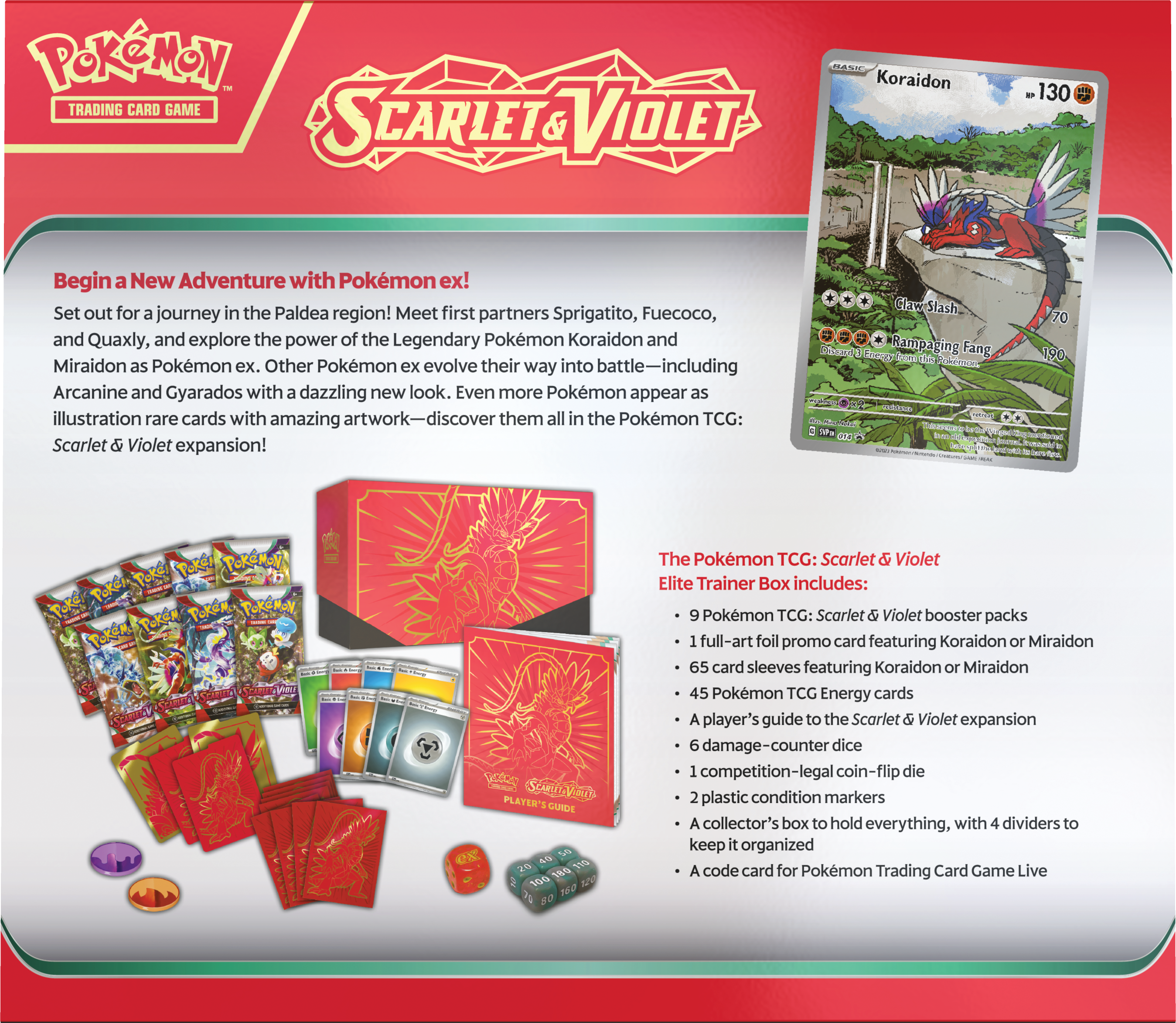 Pokémon TCG Scarlet & Violet - Elite Trainer Box (Kiraidon)
