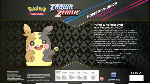 Pokémon TCG: Crown Zenith Premium Treasures Collection - Morpeko V-UNION