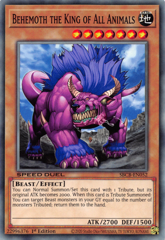 Behemoth the King of All Animals [SBCB-EN052] Common - Duel Kingdom