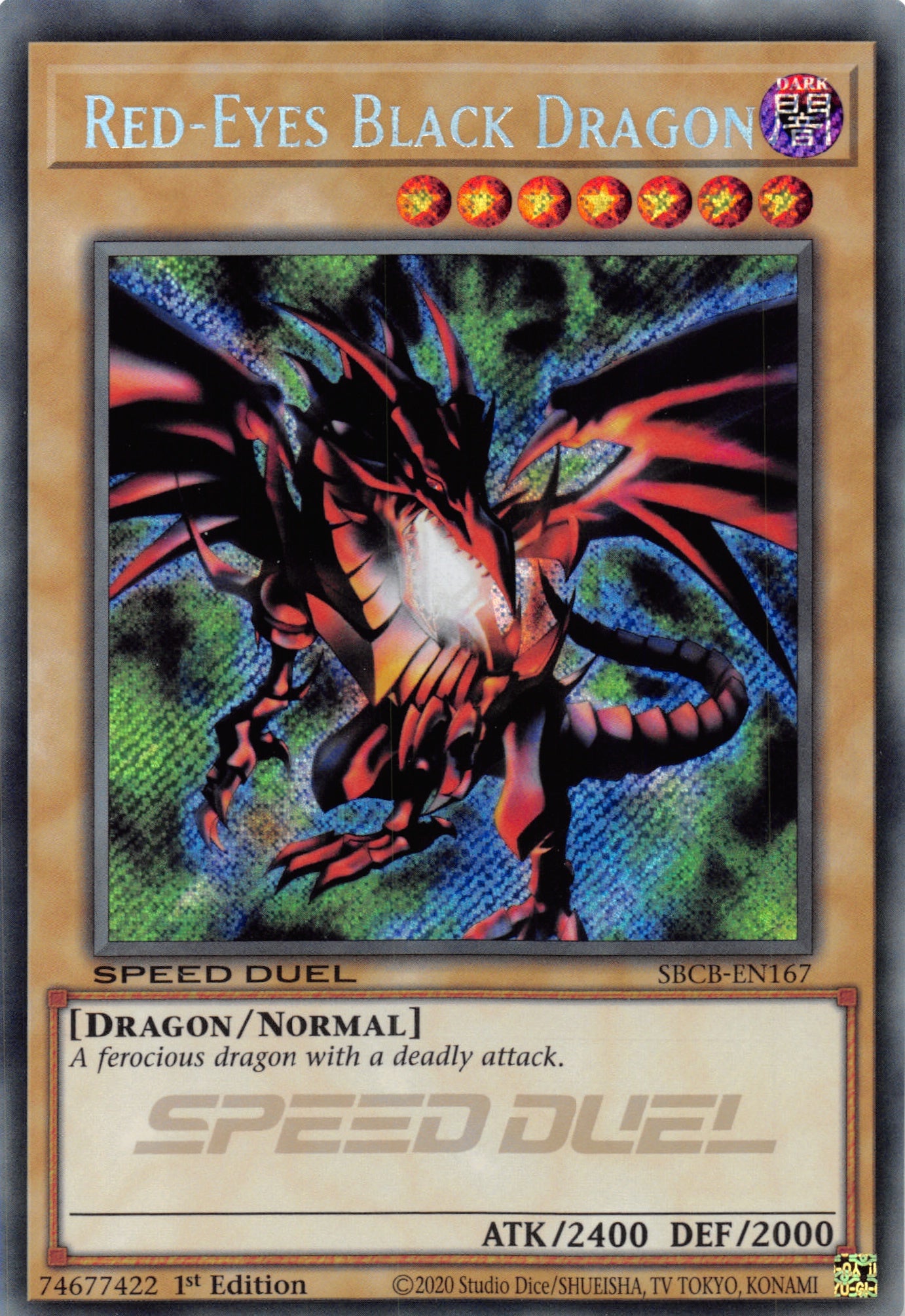 Red-Eyes Black Dragon (Secret) [SBCB-EN167] Secret Rare