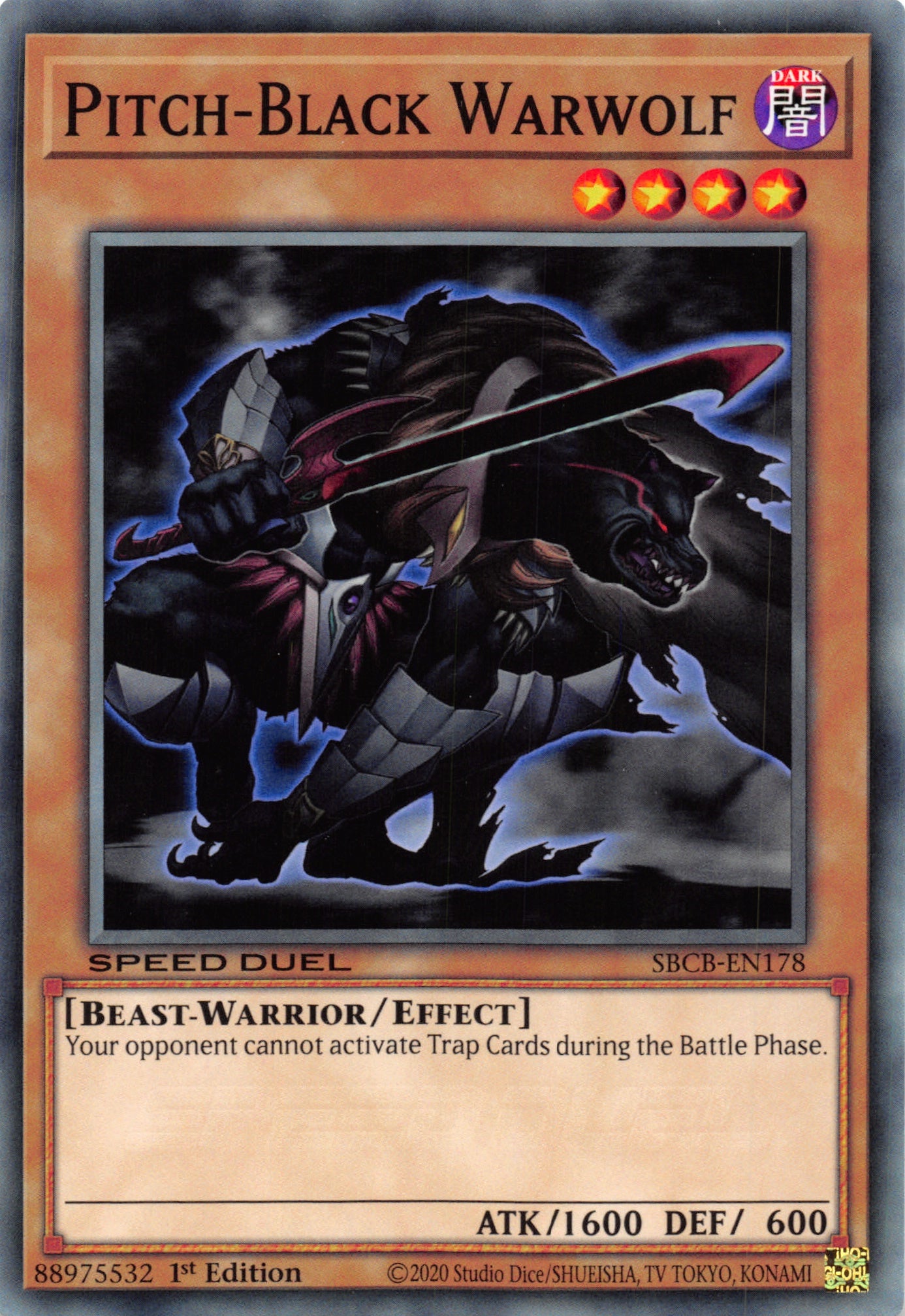 Pitch-Black Warwolf [SBCB-EN178] Common - Duel Kingdom